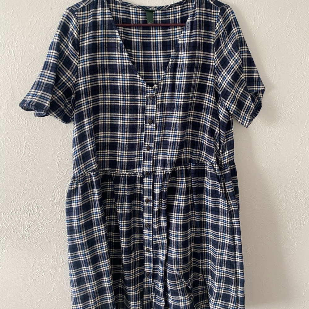 Plaid Midi Dress